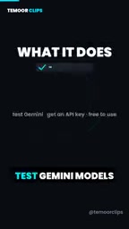 Test Gemini models and get an API key.