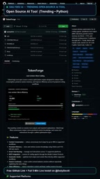TokenForge supports local self-hosting and intelligent routing across 17 platforms