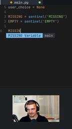 Using object() as a sentinel undermines the purpose of type hints