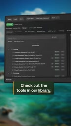 Ready-made tools such as automatic chapter marker generation