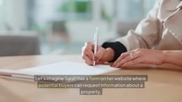 potential buyers can request information about a property. A visitor named John fills out the form.