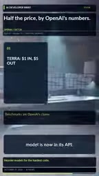 OpenAI Terra model standard price halved
