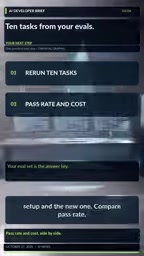 Compare pass rates, costs, and runtime in parallel