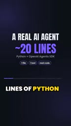 Build an AI Agent in 20 Lines of Python: OpenAI Agents in Action