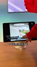 Tap the person icon to view the camera's live feed