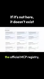 短片截图:画面中滚动的 MCP 目录站点列表