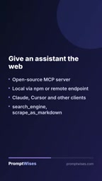 Tools such as search and scrape-to-Markdown become available