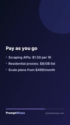 Residential proxies at $8 per GB, scale plans from $499 per month