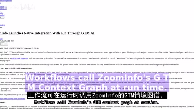 ZoomInfo节点在运行时提供实时企业数据