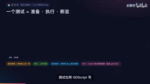 AI游戏开发验收课:用GUT测试与Agent自检让Bug无处可藏