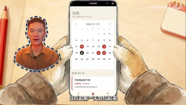 记录真实瞬间的日历界面