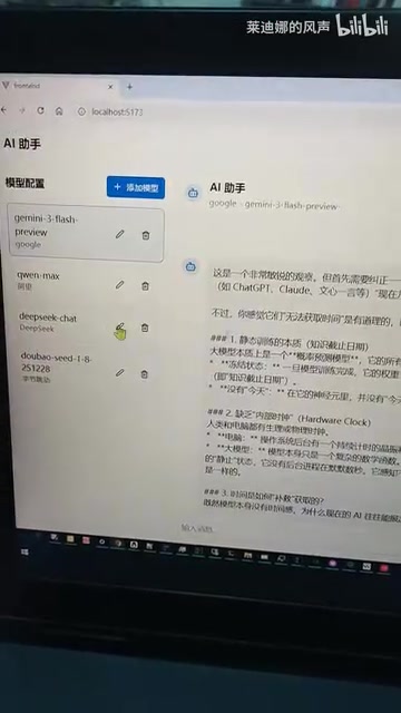 Multi-model independent chat interface