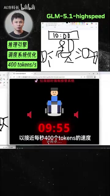 GLM 5.1满血旗舰模型实测400 TPS,两分钟从草图到完整应用