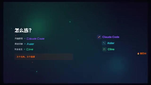 灵活切换选Aider