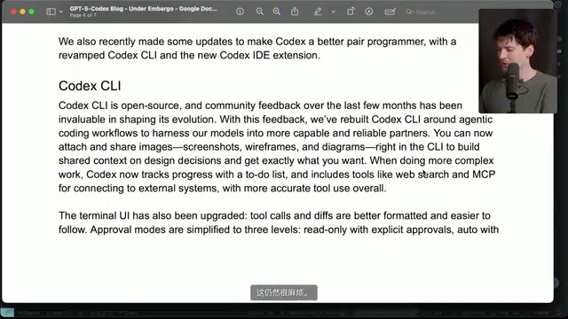 Codex CLI improvements