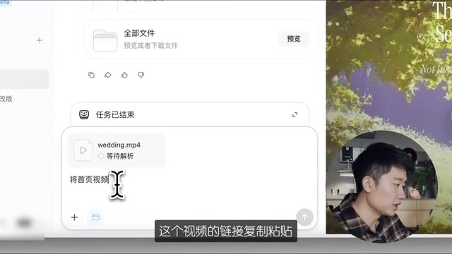 Enter prompt to replace video