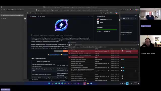 Copilot Booster session management interface