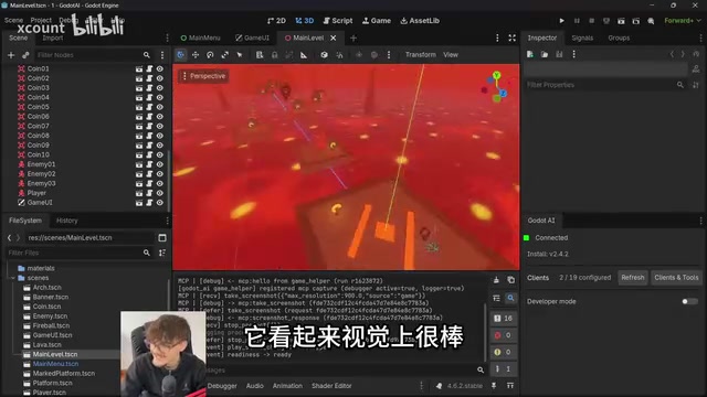 3D platformer game in action