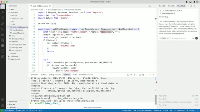 Auto-generated BugFix prompt in Cursor