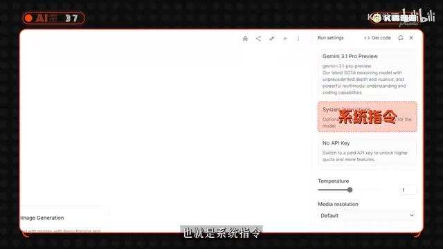 Google AI Studio System Instruction Settings