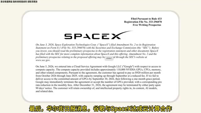 谷歌与SpaceX达成云计算合作