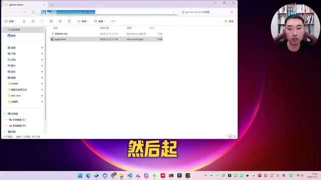 Launching Gemini in the project directory
