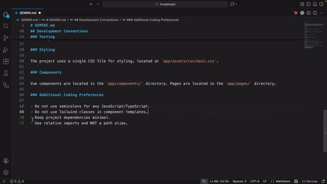 Adding personal coding preferences to GEMINI.md