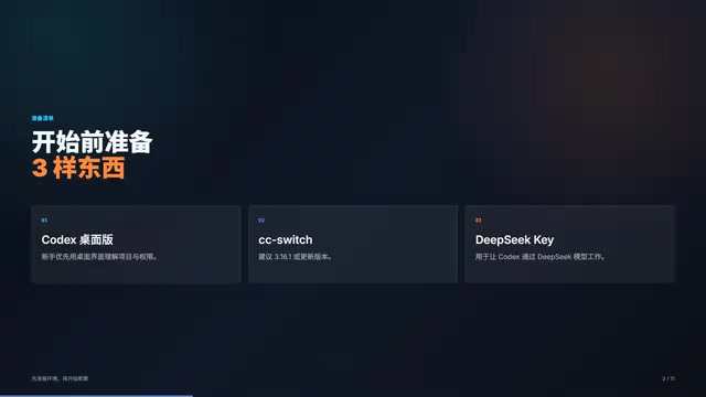 Codex桌面版入门:接入DeepSeek跑通第一个项目任务