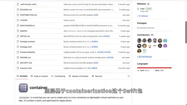 This Swift package handles container, image, and process management