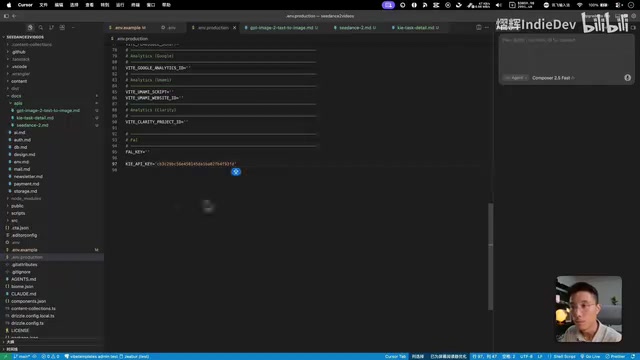 Environment variable configuration example