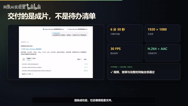 Codex performing item-by-item technical verification on the final output