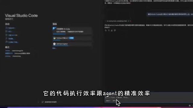 Copilot's code execution efficiency and Agent performance