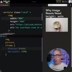 The browser reserves space based on width and height attributes