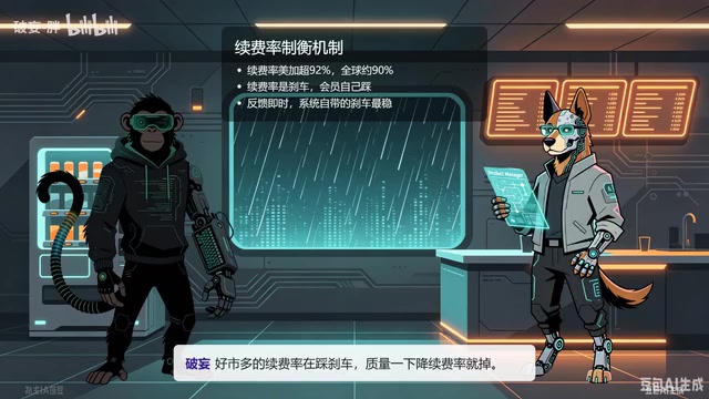 质量一下降 续费率就掉