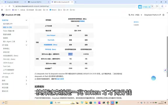 DeepSeek API pricing details