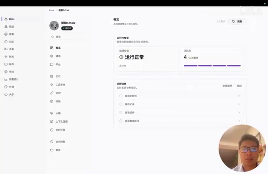 Bot console interface