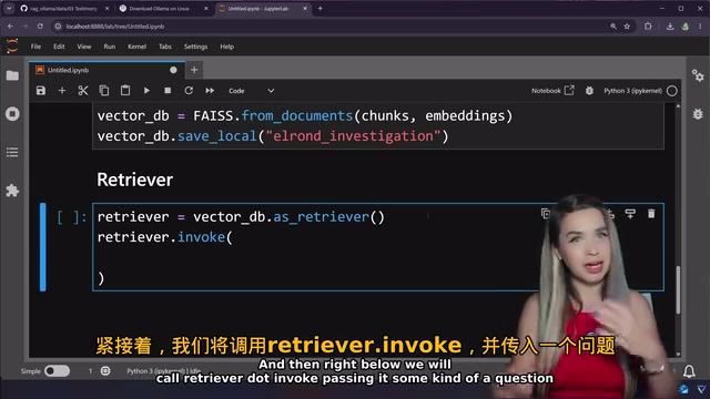Creating a retriever with as_retriever and retrieving relevant text chunks