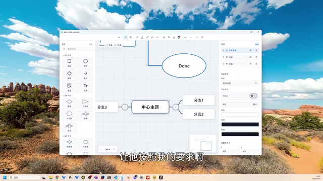 Completed mind map component