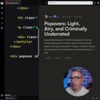 Popover appears on button click, supports dismissal by clicking outside or pressing Esc