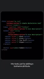 Registering custom tools via JavaScript