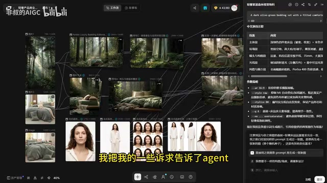 Agent automatically creates multiple image nodes on the canvas