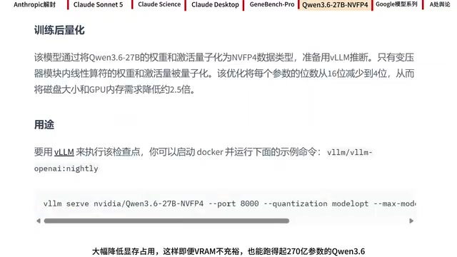 NVFP4 quantized model reduces VRAM usage