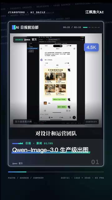 通义千问Qwen-Image 3.0发布:图像生成迈向可交付设计
