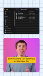Make sure to remove unnecessary files from your submission package