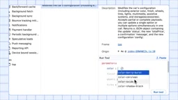 Hovering over a parameter shows a plus icon to edit parameter values