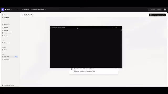 Installing Mistral Vibe in the terminal