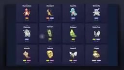 Generated Pokémon page with pixel-art animations
