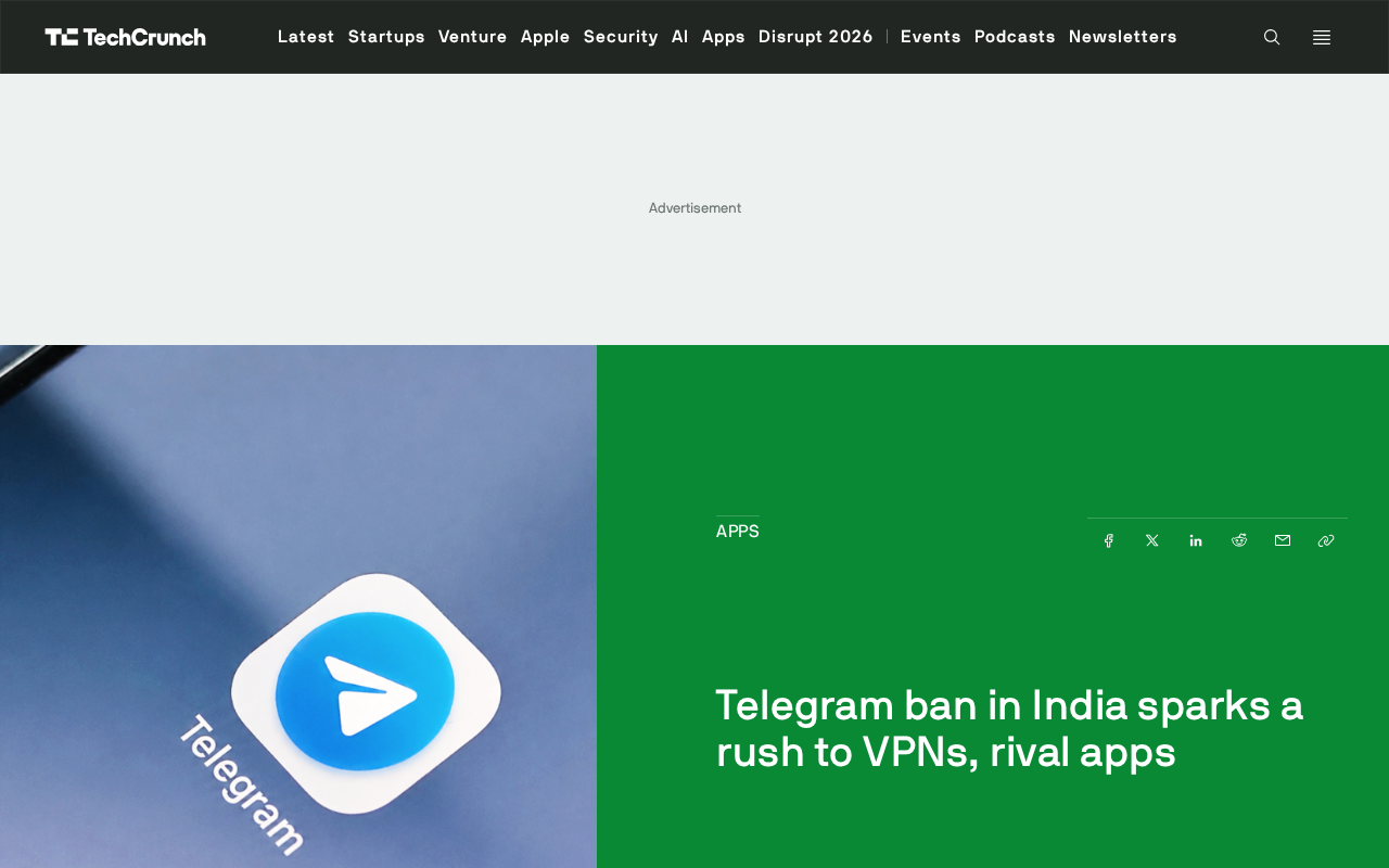 印度封禁Telegram:VPN下载量激增,替代应用迎来用户迁移潮