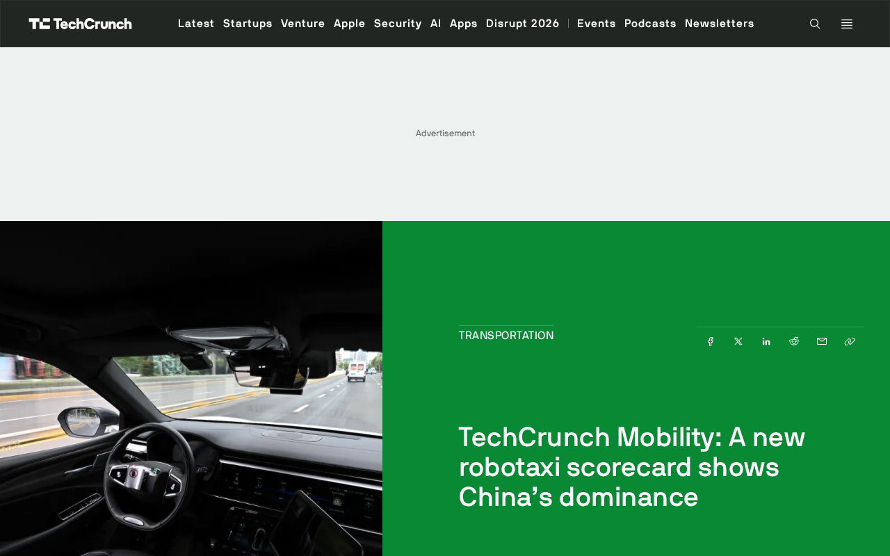 Global Robotaxi Scorecard: How China Is Establishing Autonomous Driving Dominance