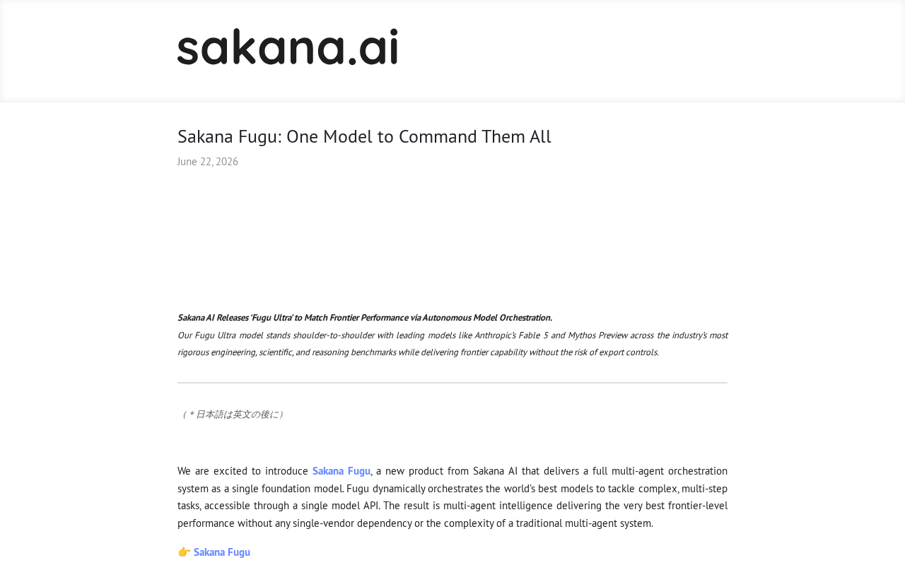 Sakana AI发布Fugu Ultra:模型编排如何达到前沿AI水平